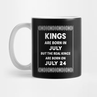 Birthday King White July 24 24th Mug